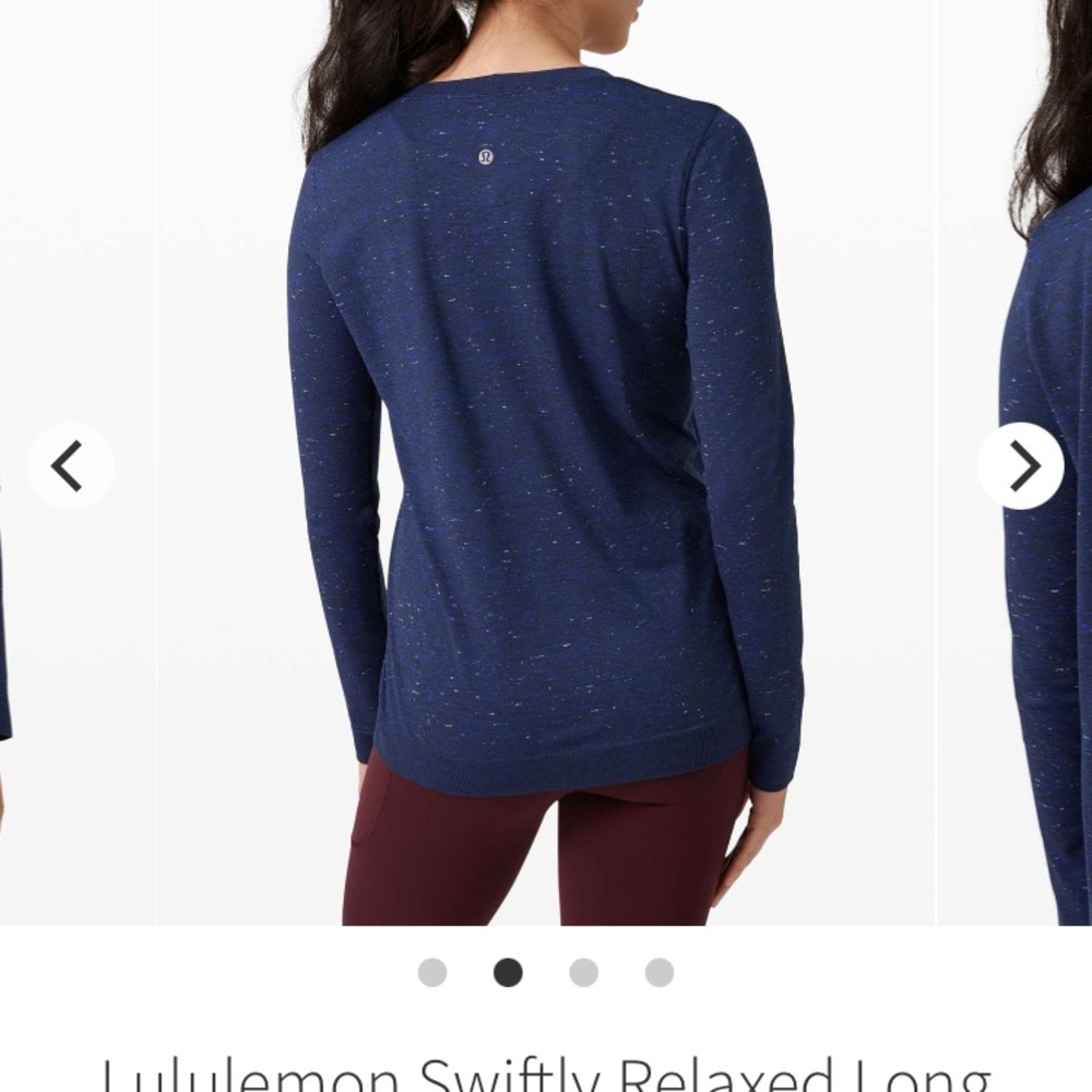 Lululemon Swiftly Relaxed Long Sleeve 2.0 Cosmic Shift Hyper Blue/Black - Picture 4 of 9